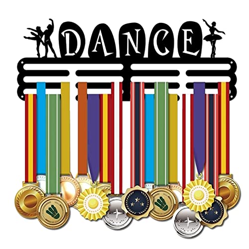 SUPERDANT Colgador de Medallas de Ballet Ganchos para Medallas de Baile Soporte para Medallas Deportivas para 60 Medalla Ganchos Montados En la Pared de Hierro Negro para Competición de Ballet