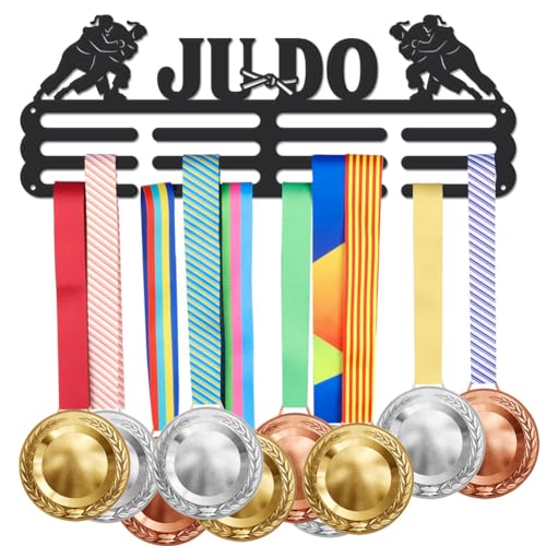 SUPERDANT Soporte para Medallas de Judo Femenino Estante de Exhibición de Medallas Deportivas para Más de 60 medallas Soporte de Pared para Exhibición de Cinta Colgador de Decoración