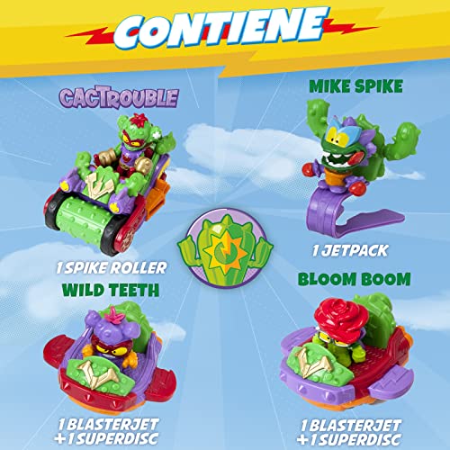 SUPERTHINGS - Spike Roller, Gran vehículo con Dos vehículos acoplables, 3 Superthings y 1 Kazoom Kid exclusivos