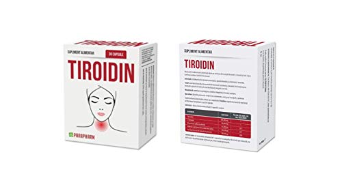 Suplementos Premium de Hipotiroidismo - Contiene 5 Ingredientes Activos: Espirulina, Vitamina E, Selenio, Yodo, L-Tirosina - (30 Cápsulas)