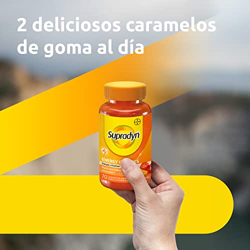 Supradyn Energy Gummies Adultos Multivitaminas con Vitaminas, Minerales y Coenzima Q10, 70 Caramelos de Goma