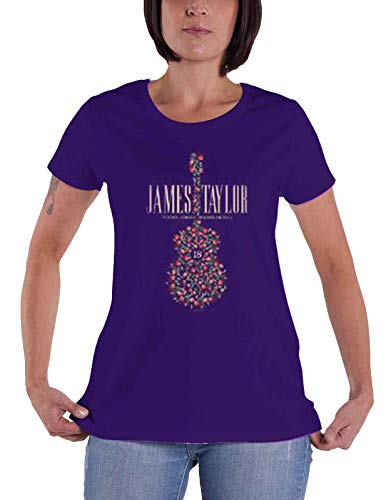 T-Shirt # S Ladies Purple # 2018 Tour Flower Guitar
