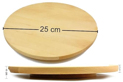 Tabla giratoria Lazy Susan redonda. Circular de madera giratoria. Para servir pizza de 25 cm.