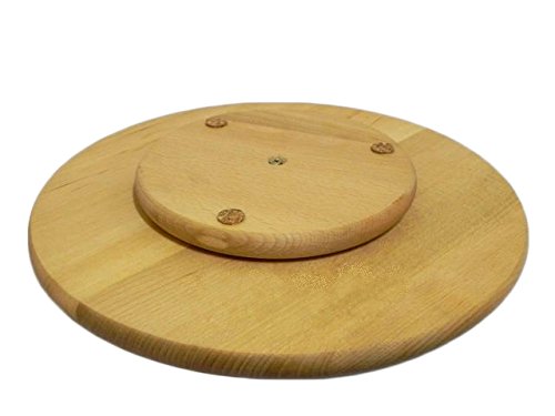 Tabla giratoria Lazy Susan redonda. Circular de madera giratoria. Para servir pizza de 25 cm.