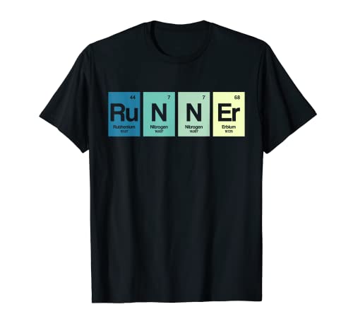 Tabla periódica del corredor Funy Marathon Runners Regalo Camiseta