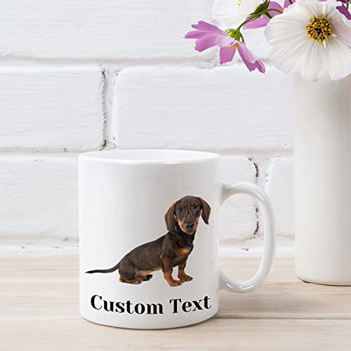 Taza de regalo personalizada para perros y madres de perro salchicha – taza de café blanca de 11 oz – gran regalo para perros