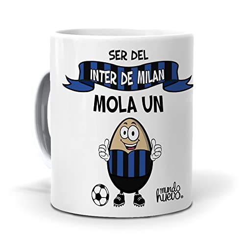 Taza regalo original futbol. Ser del Inter de Milan mola un huevo. Ceramica AAA - 350 ml.