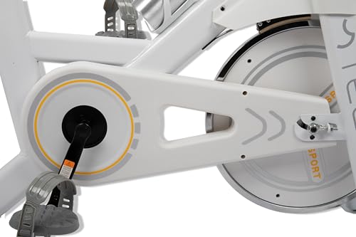 TechFit SBK800 Bicicleta de ejercicio - Bicicleta de spinning magnética estacionaria para interiores, transmisión por correa silenciosa, soporte para iPad