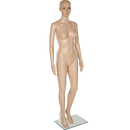 TecTake Maniquí Figura de maniquí | Giratorio y móvil | Pata de Apoyo de Cristal con Base - Varios Modelos (Mujer | no. 402663)