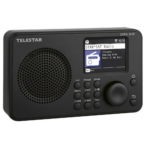 Telestar Dira M 6i - Radio híbrida (Radio por Internet, Reproductor de música USB, Radio multifunción compacta, Dab+/FM RDS, WiFi, Bluetooth)