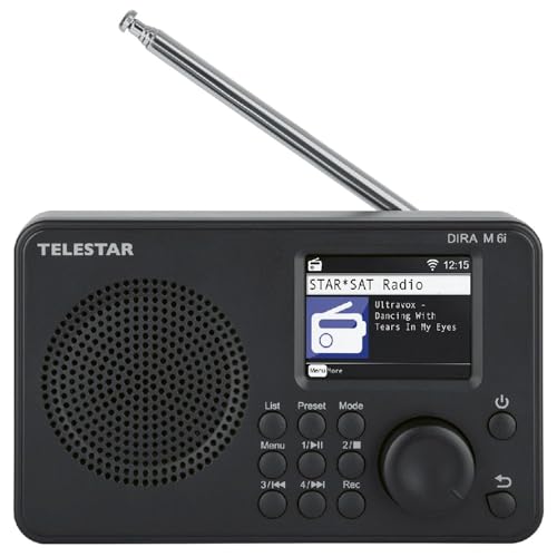 Telestar Dira M 6i - Radio híbrida (Radio por Internet, Reproductor de música USB, Radio multifunción compacta, Dab+/FM RDS, WiFi, Bluetooth)