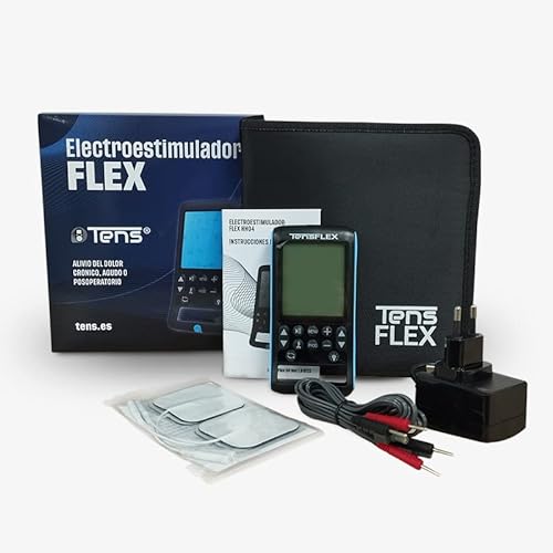 TENS - Electroestimulador Muscular FELX Tens Original 42 Modos Función TENS, EMS y Masaje, Alivio Dolor y Fortalecimiento del Músculo.