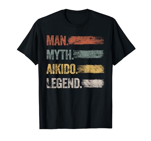 The Aikido Legend Retro Artes Marciales Hombres Aikido Camiseta