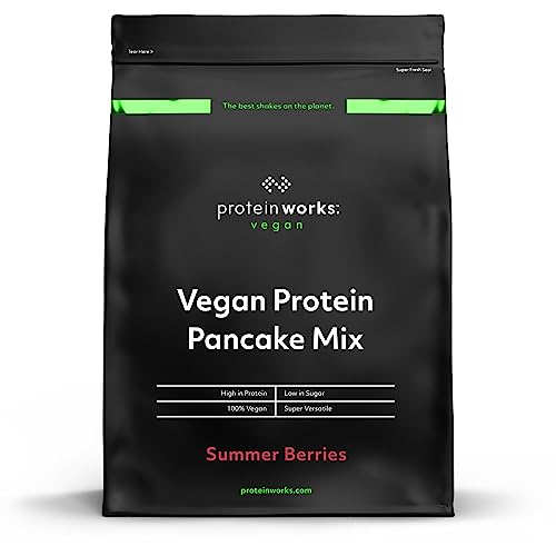 The Protein Works Tortitas Veganas Proteicas | Alto En Proteínas, 4 Tipos De Proteínas Vegetales, Bajo En Azúcar | Frutas Del Bosque 1000 g