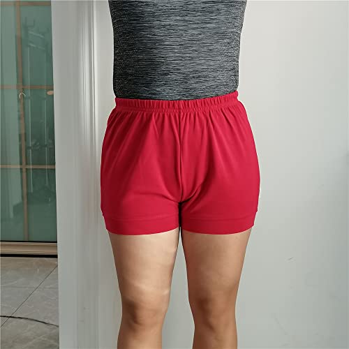 THEECA - Pantalones cortos de algodón elástico suave para mujer y hombre
