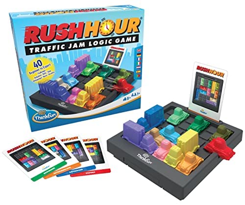 Think Fun - Rush Hour Escapa del Atasco, Juego de Lógica para Niños Edad 8+ Años