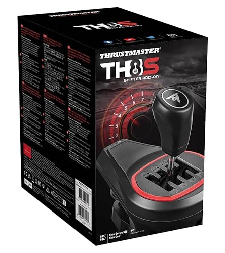 Thrustmaster TH8S Shifter Add-On, Cambio de Marchas de 8 Velocidades para Volante de Carreras, Compatible con PlayStation, Xbox y PC