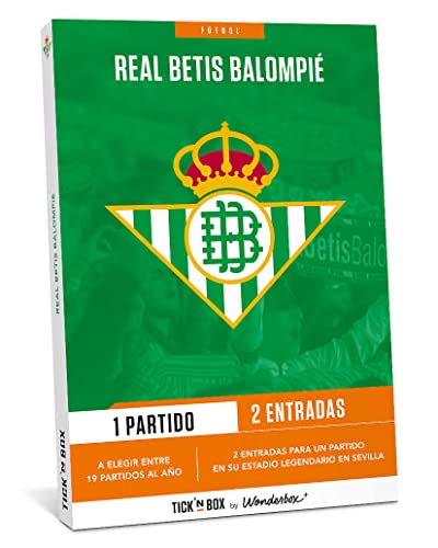 Tick&Box Caja Regalo, Real Betis Balompié, 1 Partido, 2 Entradas, para un Partido en su Estadio Legendario en Sevilla