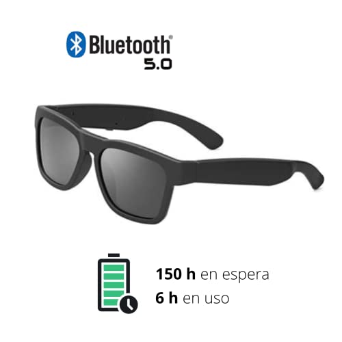 TIENDIFY Gafas de Sol con Audio Bluetooth 5.0 Música, Llamadas, Manos Libres, Gafas Compatibles con Teléfonos Inteligentes para Ciclismo, Conducción