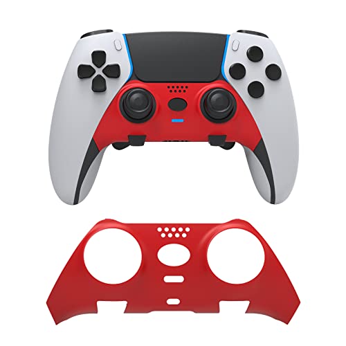 Tira Decorativa de Controlador el Controlador de Borde para PS5 Cubierta Decorativa de la Carcasa del Controlador Cubierta Decorativa para PS5 Placa Frontal del Mando de Juego Recambio (Red)