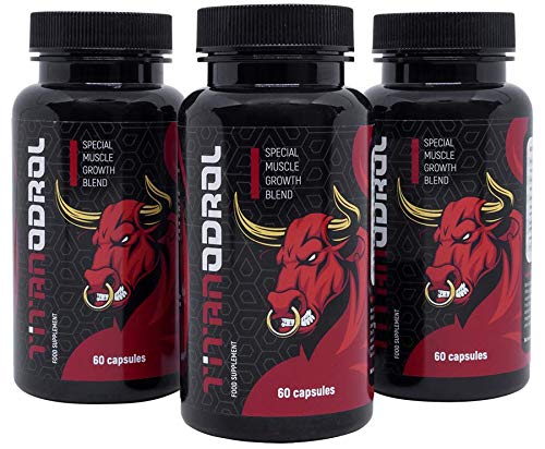 TITANODROL Premium, 3 paquetes, aumenta los niveles de testosterona, rápido crecimiento muscular, rápida quema de grasa, sin esteroides, ¡sin efectos secundarios!