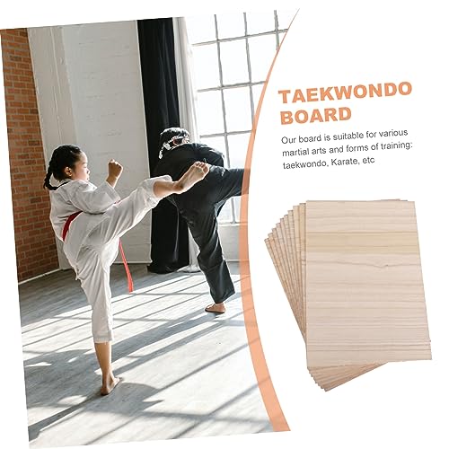 Toddmomy Tabla de cortar para karate, 10 unidades, tabla de cortar diaria, tabla de ejercicios de taekwondo, tabla de madera dura, práctica tabla de perforación, tabla de ejercicios para taekwondo