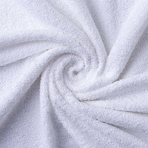 Todocama – Juego de 2 Toallas de Ducha, 100% algodón de 550 gsm Extra Suaves, Altamente absorbentes y de Secado rápido. Medida 70x140 cm, Color Blanco.