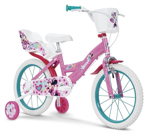 TOIMSA- Bicicleta Infantil Minnie Huffy 16" 5-8 Años 16613, Multicolor