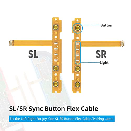 Tolesum Cable Flexible de Cinta de botón SL y SR para NS Switch/Switch OLED Joy-con,con 2 Destornilladores Herramientas de Reparación (Set)