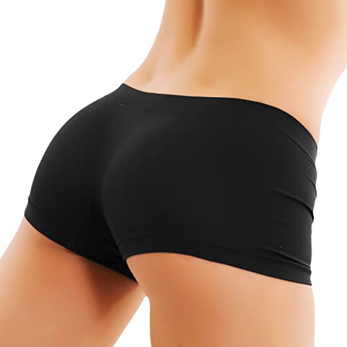 Toocool - Pantalones cortos de mujer Culotte Shorts Ropa interior Fitness Sport Hot Pant LO-YQ3308, Negro , Large-X-Large