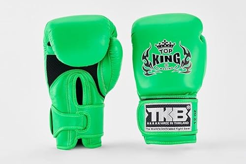 TOP KING Boxing Guante Neon Double Lock Verde (14 oz)