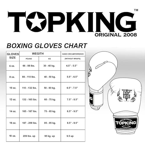 Top King Boxing Super Air Double Tone Guantes de Piel Hechos a Mano en Tailandia - Kick Boxing Muay Thai MMA Artes Marciales 10oz 12oz 14oz 16oz (14 oz)