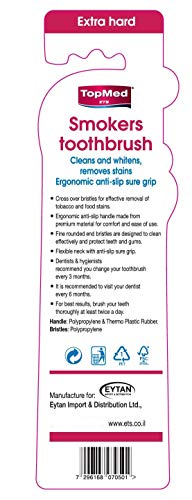 Top Med ETS - Cepillo de dientes extra duro para ahumar (1 unidad (paquete de 1))
