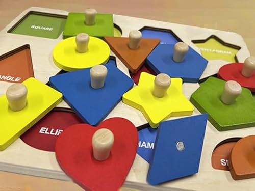 TOPEST Puzzles de Madera Infantil Juguetes Montessori Rompecabezas Niños Formas Geométricas Puzzles de Madera Juegos Montessori para Niños y Niñas 1 2 3 Años