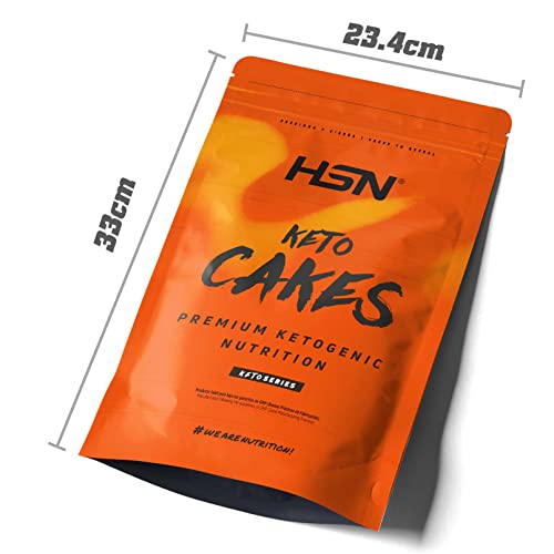 Tortitas Proteicas Sin Gluten Keto Cakes de HSN | Sabor Mantequilla 500 g = 10 Tomas por Envase | Protein Pancake Ideal para la Dieta Cetogénica | Apto Vegetariano, Sin Azúcar añadido