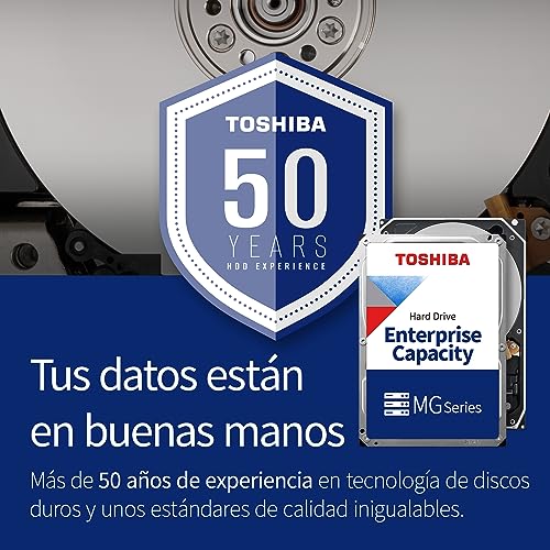 Toshiba 18TB Enterprise Internal Hard Drive – MG Series 3.5' SATA HDD Mainstream server and storage, 24/7 Reliable Operation, Hyperscale and cloud storage (MG08ACA16TE)