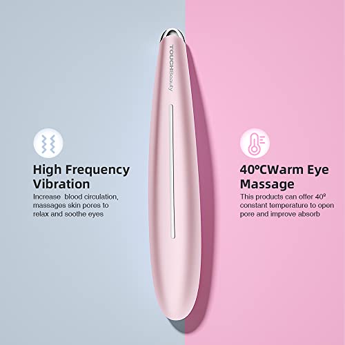 TOUCHBeauty Masajeador de ojos con calefacción a 40 ℃, masaje de vibración por sonido, varilla galvanizada antienvejecimiento con vibración de alta frecuencia AG-1583A.