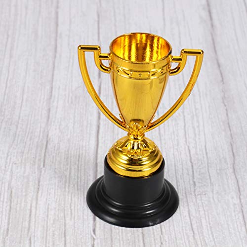 TOYANDONA 24 Unidades de Trofeos de Premios Infantiles Mini Juguete Medallas de Plástico de Oro, para Niños, Copa de Trofeo para Fiesta