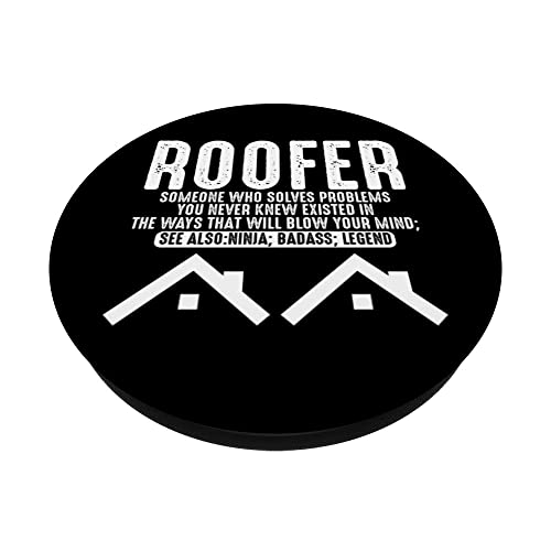 Trabajador de construcción de techos de techo de definición de techos PopSockets PopGrip Intercambiable