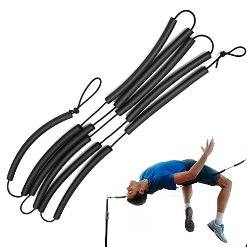 Travesaño Elástico de Salto de Altura, 2,5cm de Largo Cuerda Elástica para Salto de Altura Equipo de Entrenamiento de Salto de Altura para Principiantes Atletas Practicantes (Negro)