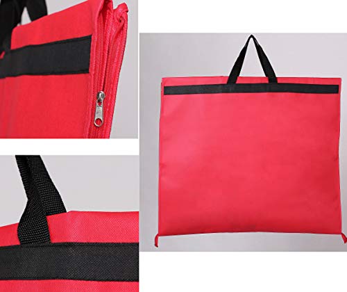 TUKA Transpirable Bolsa de Ropa, Aprox. 149 cm, con Cremallera de Calidad. para Vestidos de Fiesta, Trajes, Abrigos, 2 Bolsillos para Accesorios - Rojo, TKB1007 Red