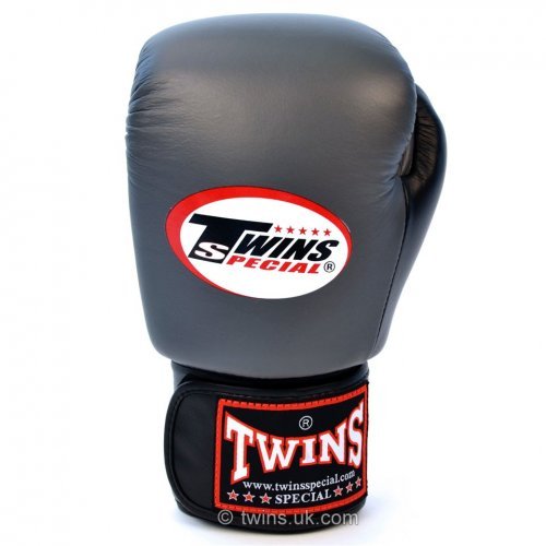 Twins special 2-Tone Grey-Black Boxing Gloves 14oz
