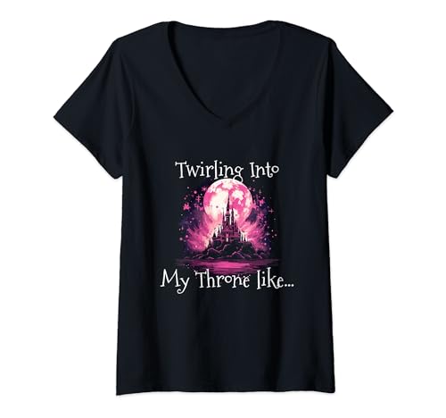 Twirling into my Throne like... Camiseta Cuello V