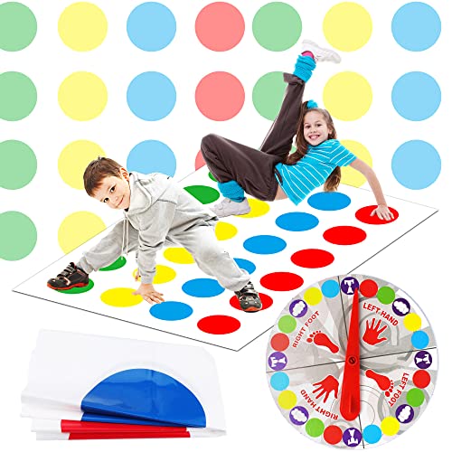 Twisting Juego para Adultos,Juego Twisting para Niños y Adultos Juego de Equilibrio Divertido Juegos Suelo Divertidos Juego de Equipo Habilidad