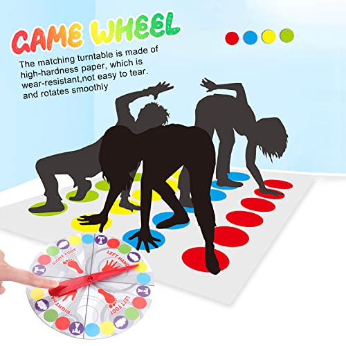 Twisting Juego para Adultos,Juego Twisting para Niños y Adultos Juego de Equilibrio Divertido Juegos Suelo Divertidos Juego de Equipo Habilidad