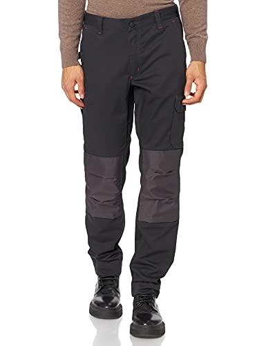 U-Power Men's Work Trouser, Elastic Waist Cargo Pant, with Knee Pad Pockets, Multi_Pocket, Comfortable Fabric, Heavy Duty Durable Outer Wear - Grey Meteorite 48