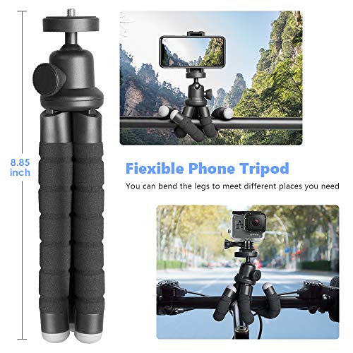 UBeesize - Trípode para teléfono móvil, Mini trípode para Smartphone y cámara, trípode con Mando a Distancia Bluetooth