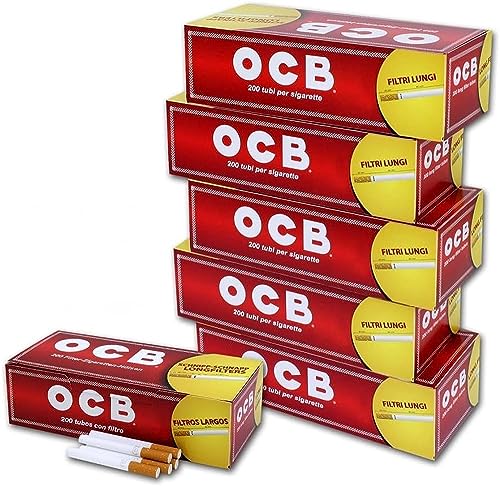 UBOON: Tubos de Filtro Largo OCB Compatibles con Máquina de Tabaco de Liar Eléctrica y Manual - Rellena Tus Cigarrillos con Elegancia y Facilidad (1000 tubos)