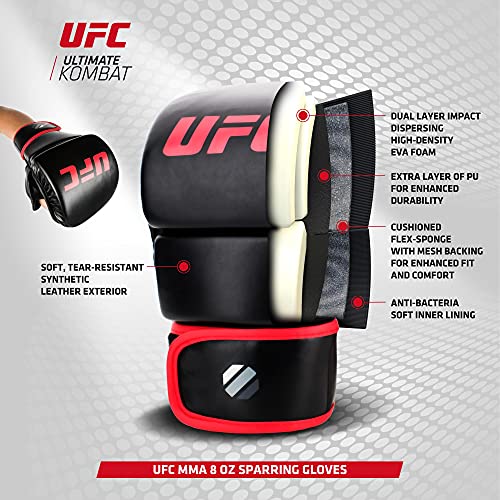 UFC MMA - Guantes de boxeo (236 g) - UFCMSGSM-W, S/M, Blanco