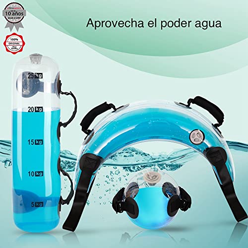 Ultrasport Aqua Fitness Pelota , bolsa de agua rellenable para entrenamiento de cardio, entrenamiento a intervalos, crossfit, levantamiento de pesas, bolsa de pesas de alta intensidad